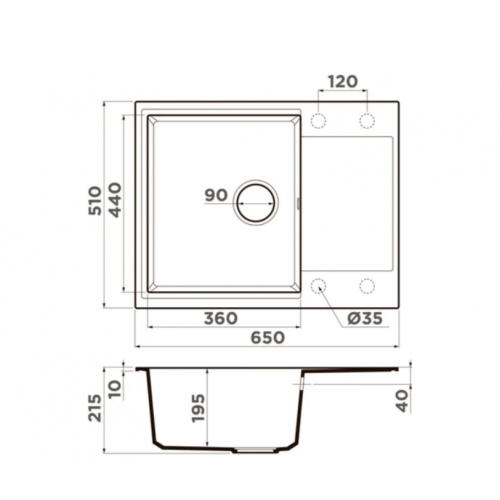 Кухонная мойка Omoikiri Daisen 65 WH 4997523 (белый)