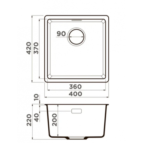 Кухонная мойка Omoikiri Kata 40-U WH (белый)