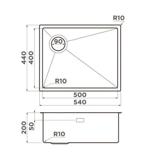 Кухонная мойка Omoikiri Taki 54-U/IF-L Side SF IN 4997474 (нержавеющая сталь)