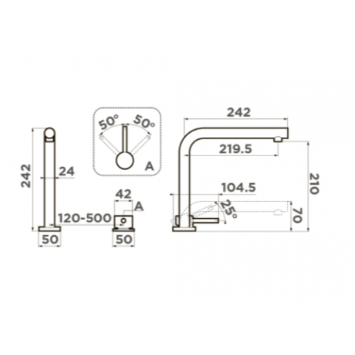 Смеситель Omoikiri Nara-LG (светлое золото)
