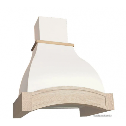 Вытяжка Elikor Аркада 60П-650-П3Г (Белый муар/Дуб неокрашенный)