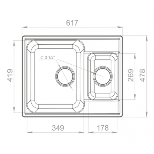 Кухонная мойка GranFest QUARZ Z-09 (белый)