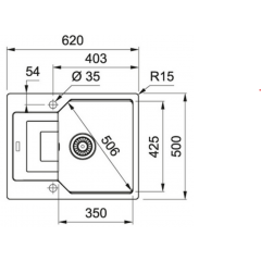 Кухонная мойка Franke UBG 611-62 бежевая