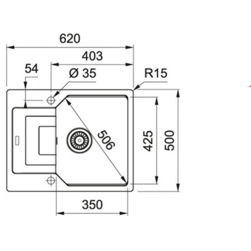 Кухонная мойка Franke UBG 611-62 бежевая