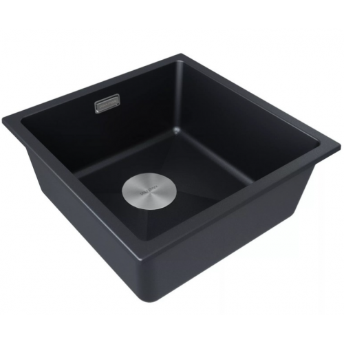 Кухонная мойка Paulmark IT-Granit Lumi 45 Uni LU45-BLM (черный/черный металлик)
