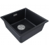 Кухонная мойка Paulmark IT-Granit Lumi 45 Uni LU45-BLM (черный/черный металлик)