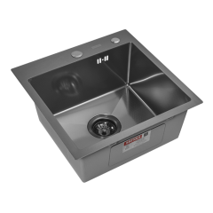Кухонная мойка ARFEKA ECO AR 450*450 BLACK PVD NANO DECOR (настольная)