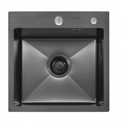 Кухонная мойка ARFEKA ECO AR 450*450 BLACK PVD NANO DECOR (настольная)