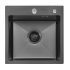 Кухонная мойка ARFEKA ECO AR 450*450 BLACK PVD NANO DECOR MILLET GRAINS (настольная)