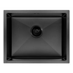 Кухонная мойка ARFEKA ECO AR 550*450 BLACK PVD NANO DECOR VOLCANIC ROCK