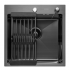 Кухонная мойка ARFEKA ECO AR мойка 500*500, коландер, дозатор BLACK DECOR MILLET GRAINS