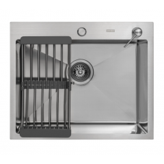 Кухонная мойка ARFEKA ECO AR мойка 600*500, коландер, дозатор SATIN DECOR MILLET GRAINS