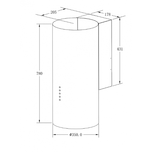 Вытяжка Meferi TUBE35BK Ultra