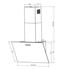 Вытяжка Weissgauff Sigma 50 PB BL (черный)
