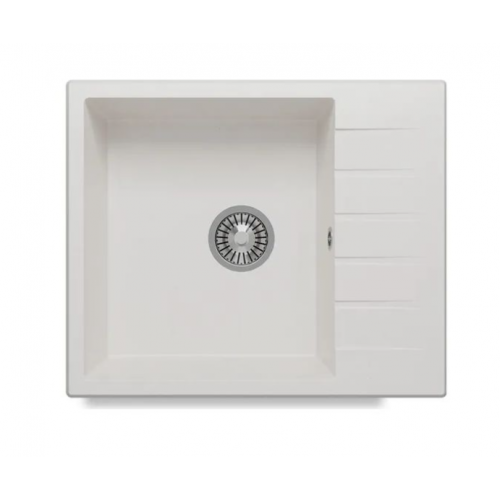 Кухонная мойка Polygran Deka 600 (белый хлопок)