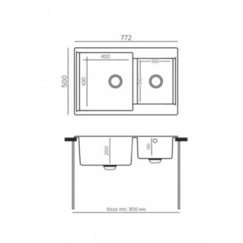 Кухонная мойка Polygran Brig 772 (опал)