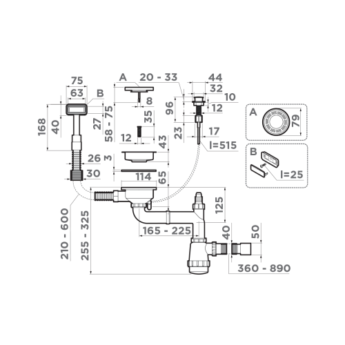 Сифон Omoikiri WK-1-GB-A 4956767