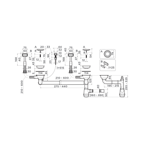Сифон Omoikiri WK-2-IN-A