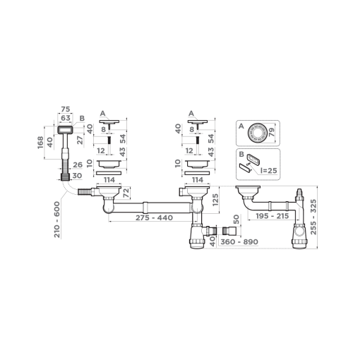 Сифон Omoikiri WK-1.5 IN