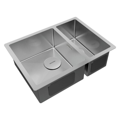 Кухонная мойка Paulmark Next 58/2S Uni PM225844-BS (стальной/брашированная сталь)