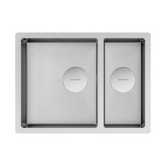 Кухонная мойка Paulmark Next 58/2S Uni PM225844-BS (стальной/брашированная сталь)