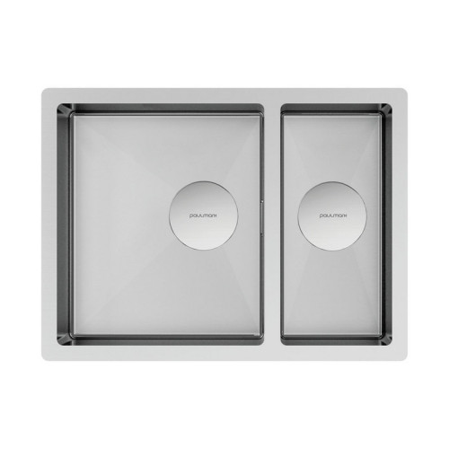 Кухонная мойка Paulmark Next 58/2S Uni PM225844-BS (стальной/брашированная сталь)
