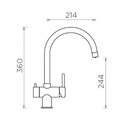 Смеситель Schock Ares сталь/альпина