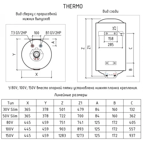 Водонагреватель Thermex Thermo 100 V