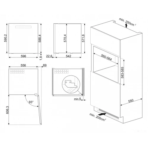 Винный шкаф Smeg CVI329X3