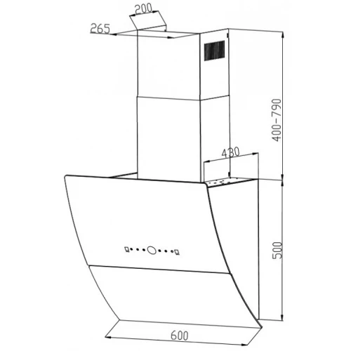 Вытяжка Grand Turino GC 60 (белый)