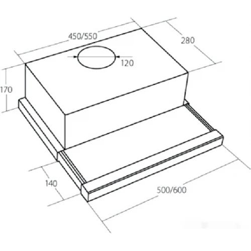 Вытяжка AKPO Light eco glass 60 WK-7 (бежевый)