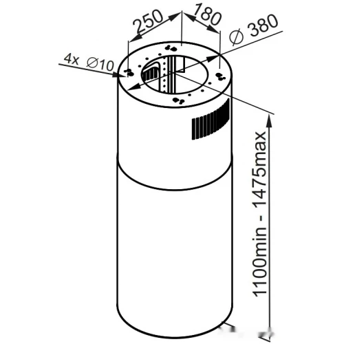 Вытяжка HOMSair Fly 1000PH (черный)