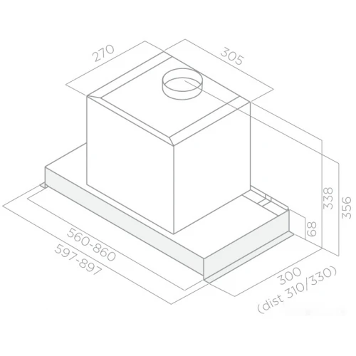 Вытяжка Elica Glass Out IX/A/60 [PRF0109787]