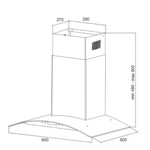 Вытяжка Germes Alt sensor inox 60