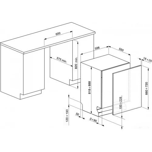 Посудомоечная машина Smeg STP66232