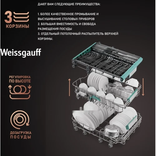 Посудомоечная машина Weissgauff BDW 4533 D Wi-Fi (модификация 2025 года)