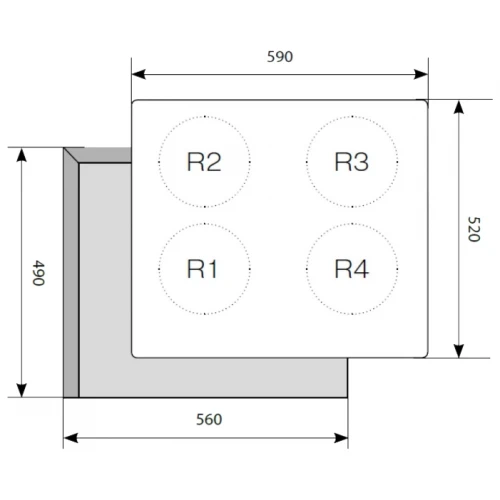 Варочная панель LEX EVI 640-1 BL