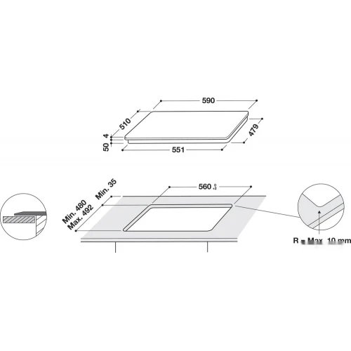 Варочная панель Whirlpool WB B3960 BF