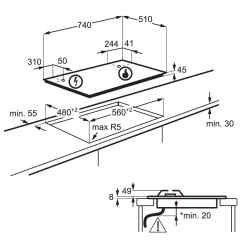 Варочная панель AEG HKB75450NB