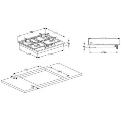Варочная панель Indesit THPM 641 W/BK/I
