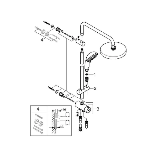 Душевая система Grohe Tempesta Rustic System 200 27399002