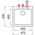 Кухонная мойка Elleci Quadra 102 Light Grey K97