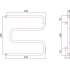 Полотенцесушитель Сунержа Ш-образный 600x600 00-0014-6060