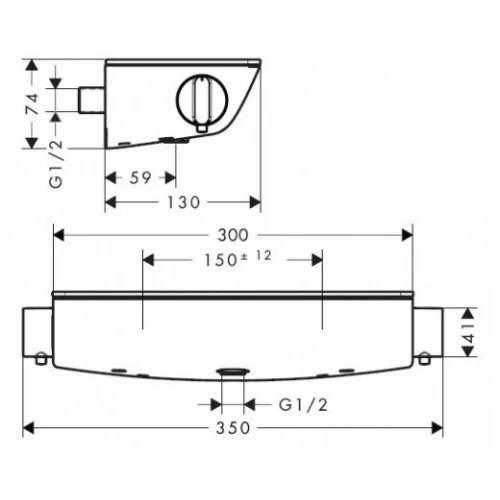 Смеситель Hansgrohe Ecostat 13161400