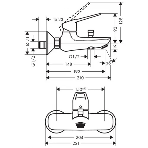 Смеситель Hansgrohe Novus Loop 71340000