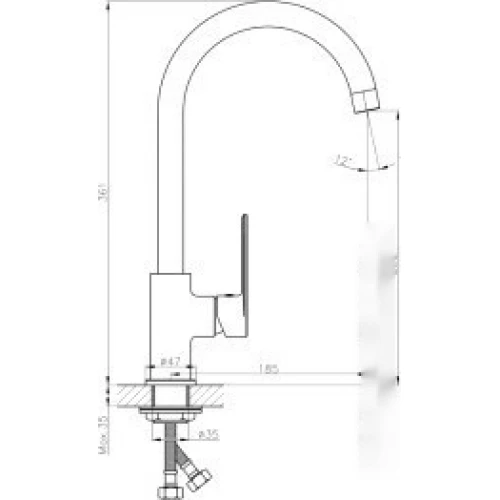 Смеситель Haiba HB70590-7 (черный)
