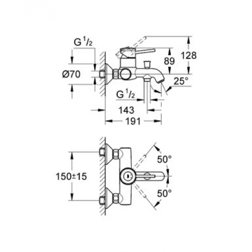 Смеситель Grohe BauClassic 32865000