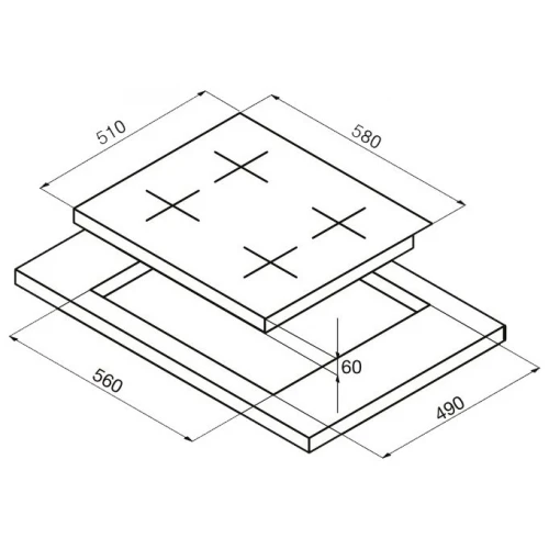 Варочная панель Korting HK 62051 BW