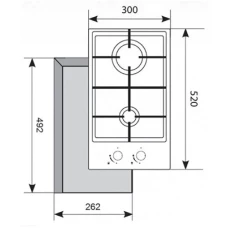 Варочная панель AKPO PGA 302 FGC BL